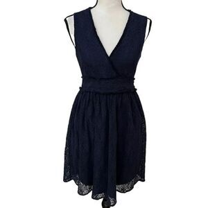 Altar'd State Dress | Navy Blue | V neck | Lace | Wedding Guest | Derby Dress S.